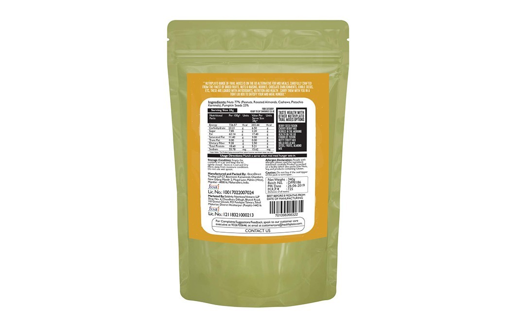 Nutriplato Dry Fruit Pumpkin Mix    Pack  340 grams